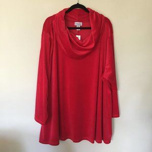 NWT - Fireside Velour Cowl Neck  - Tunic 4x